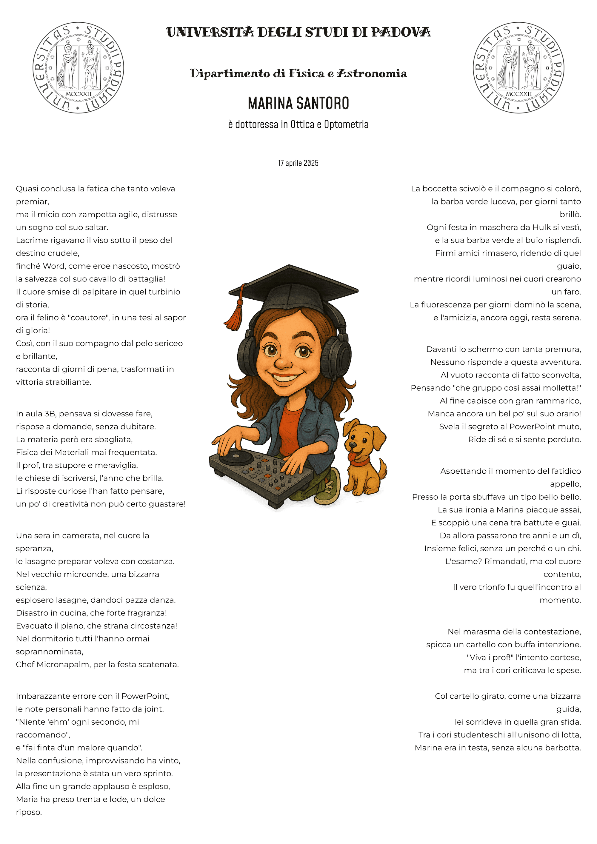 Esempio di Papiro di Laurea