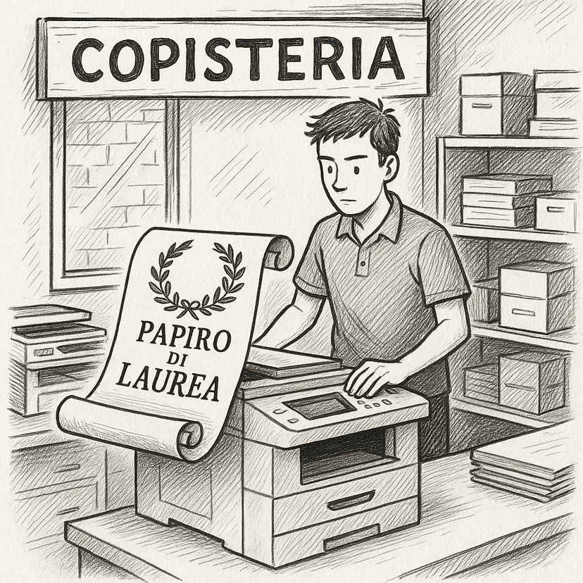 Copisteria con stampanti per formati grandi