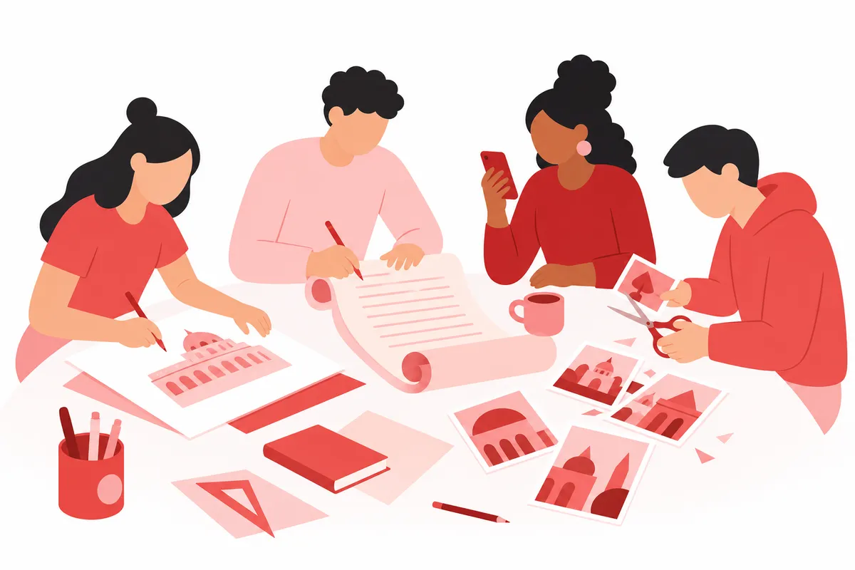 Illustrazione: Chi fa il papiro di laurea? Amici, parenti e come dividersi i compiti senza litigare