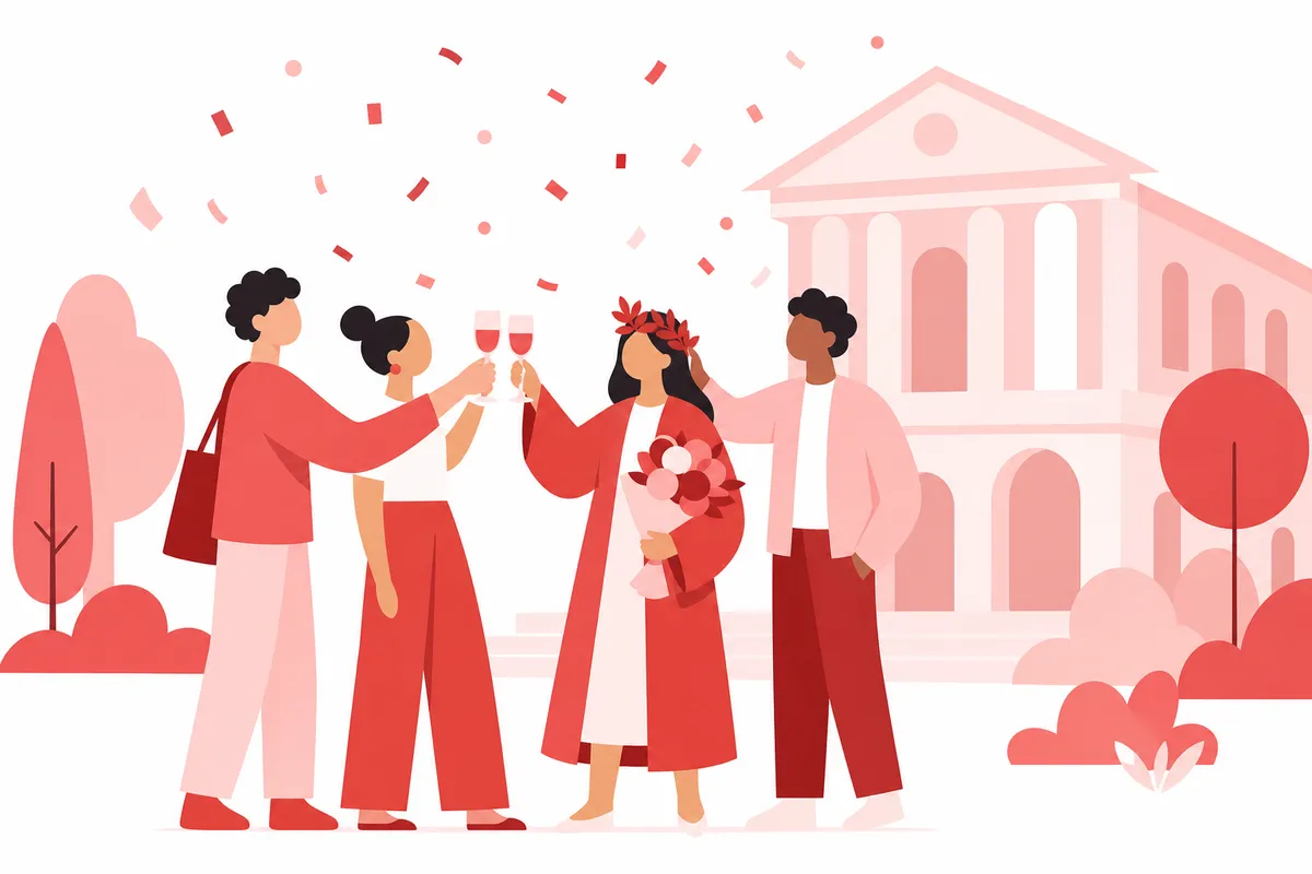 Illustrazione: Cosa fare dopo la proclamazione: la scaletta dal primo applauso all’ultimo brindisi