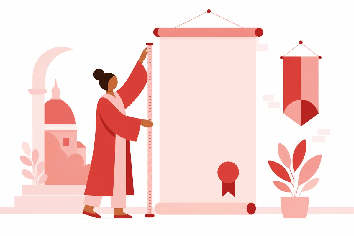 Illustrazione: Dimensioni papiro di laurea: A0 o A1, pixel, margini e leggibilità