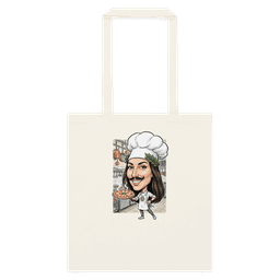 Tote bag personalizzata con caricatura di laurea