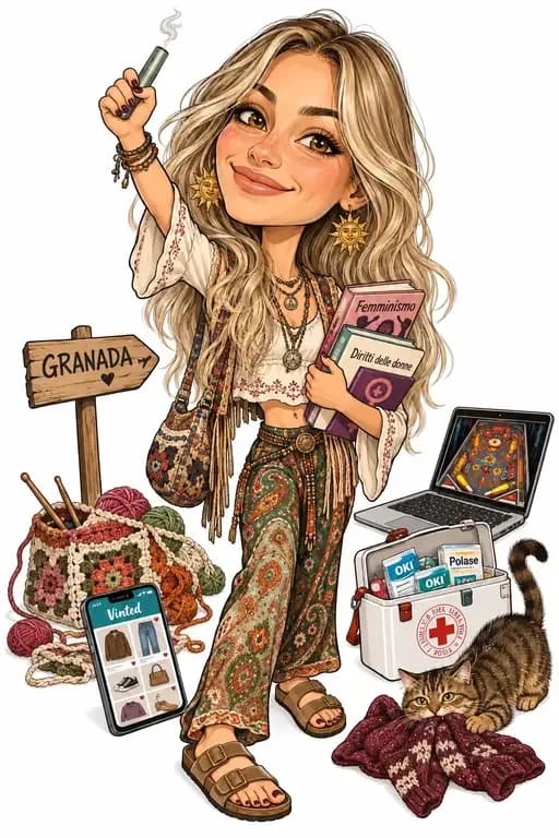 Caricatura di laurea di Ester, Università di Firenze