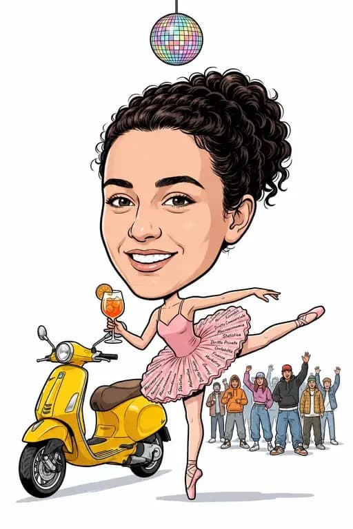 Caricatura di laurea di Marta, Università di Ferrara