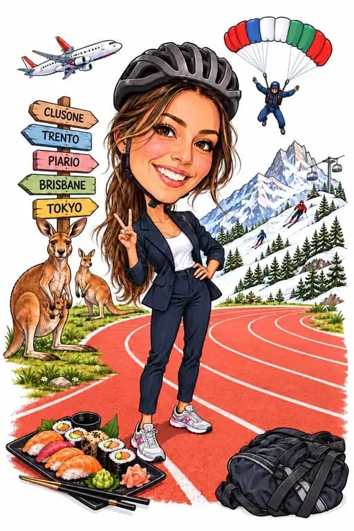 Caricatura di laurea di Michela, Università di Firenze