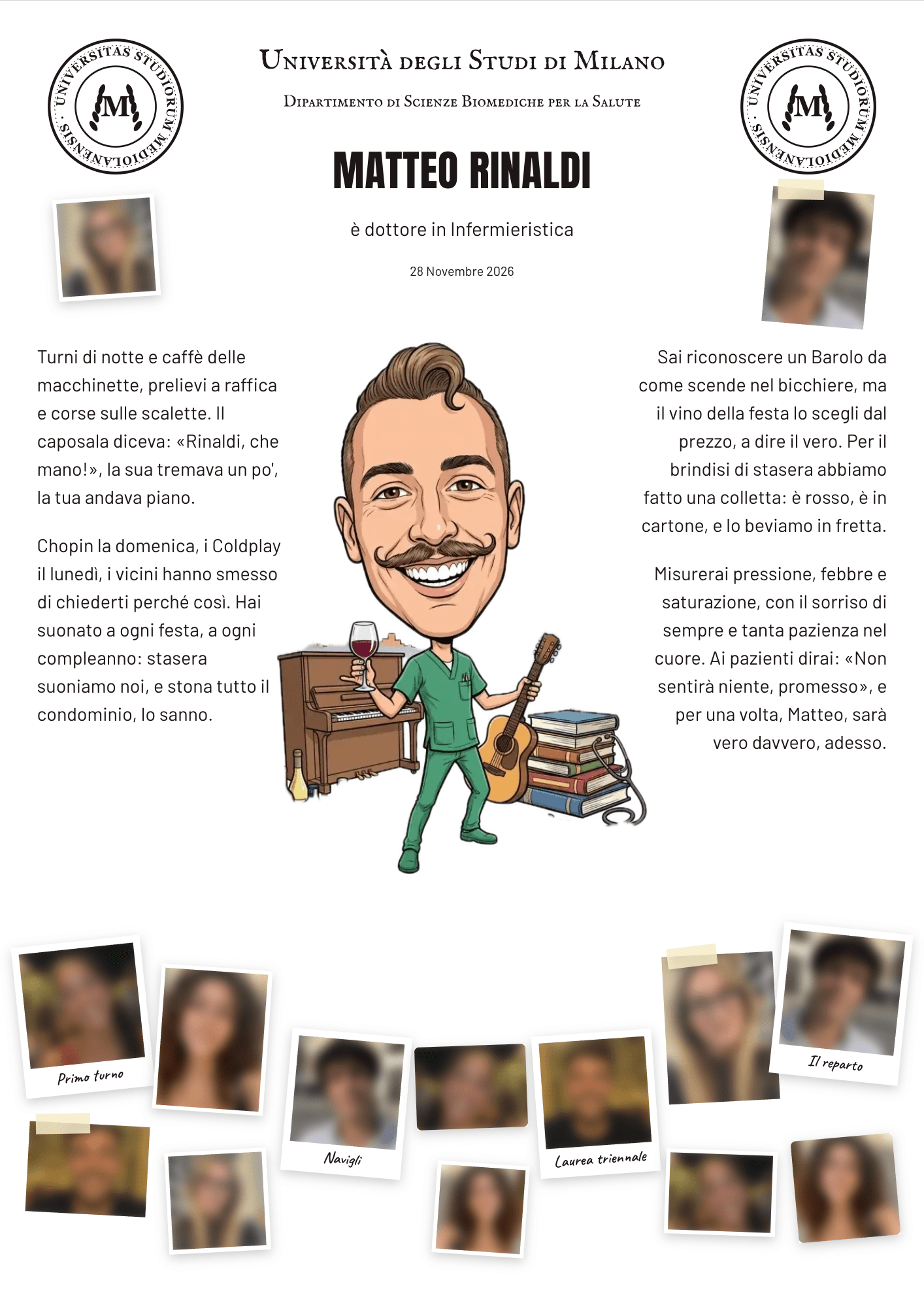 Papiro di laurea d'esempio di Matteo